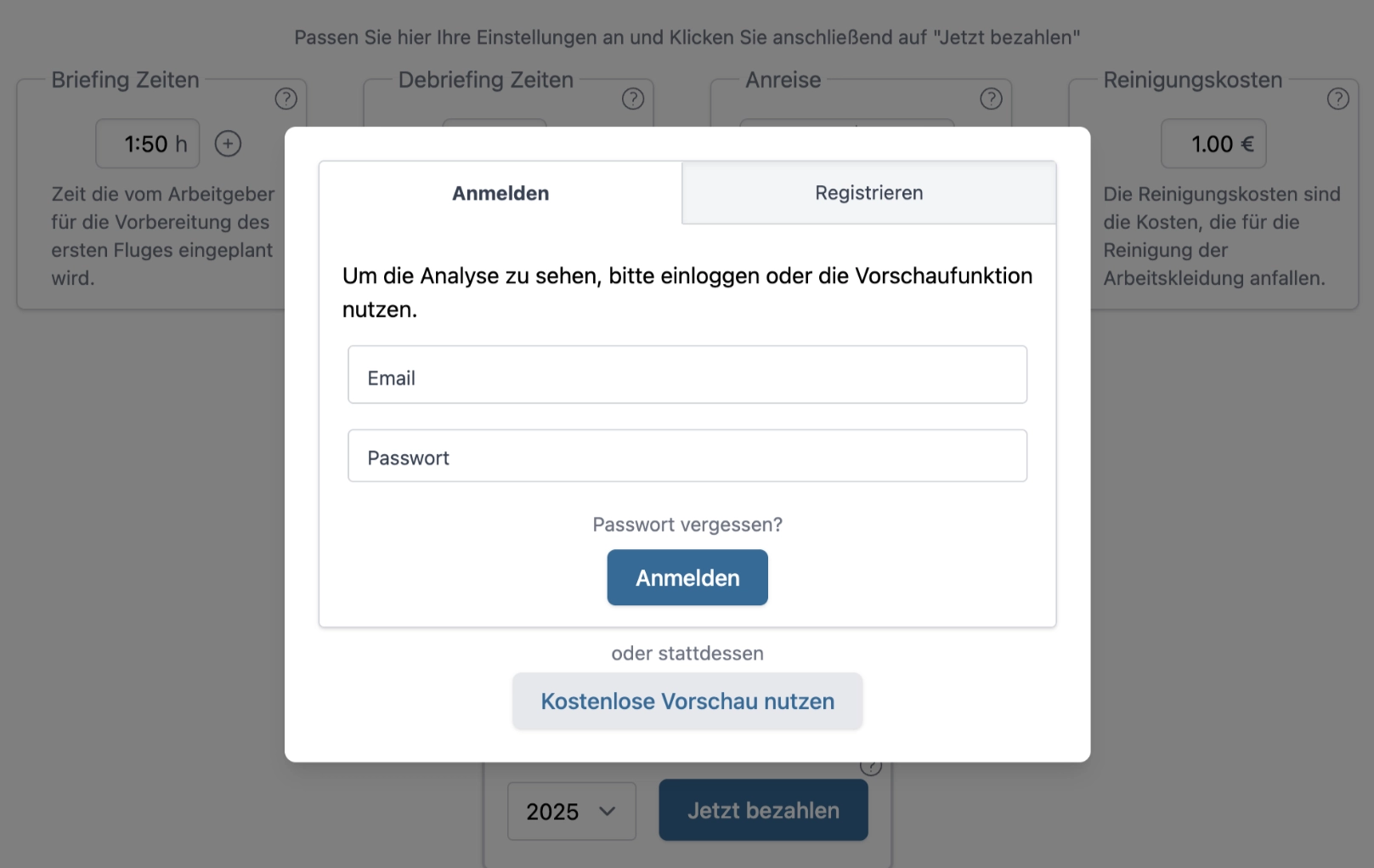 Anmelden oder Registrieren